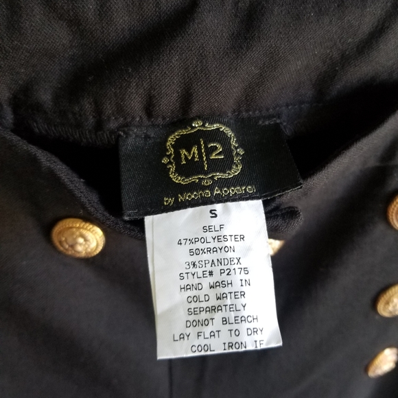 👖M-2 BLACK WIDE LEG BLACK DRESS PANTS - Picture 4 of 13